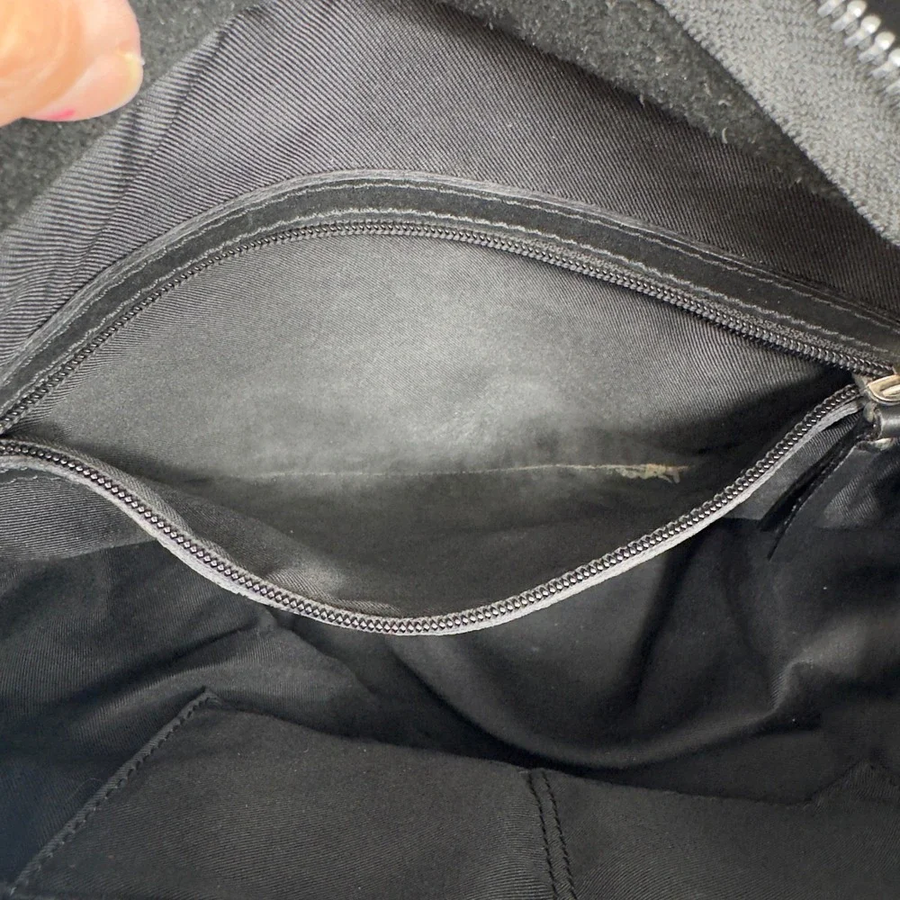 Gianni Chiarini Black Calf Hair Leather Hobo Bag Made in Italy Crossbody Large